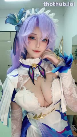 Mizhimaoqiu - Cosplay Beauty Strips Naked While Eating Cherries