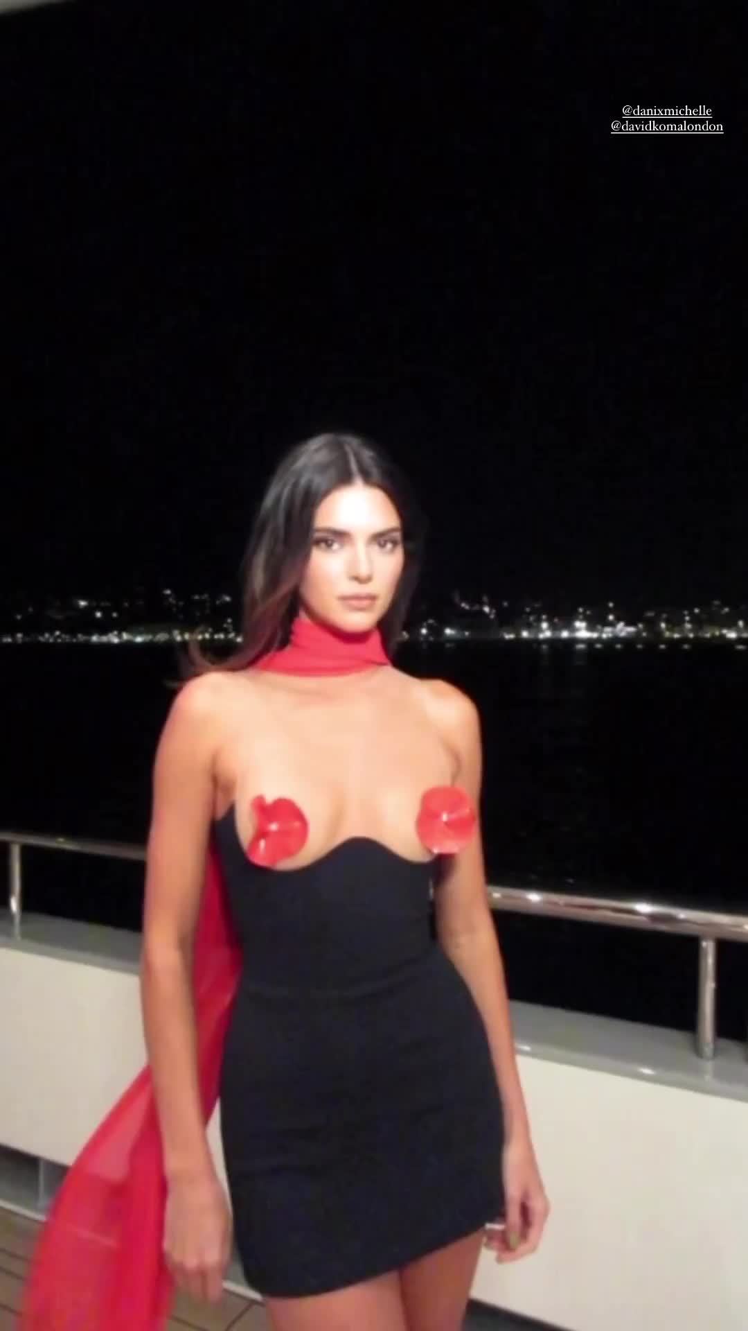 Kendall Jenner Pasties Dress Candid Video Leaked