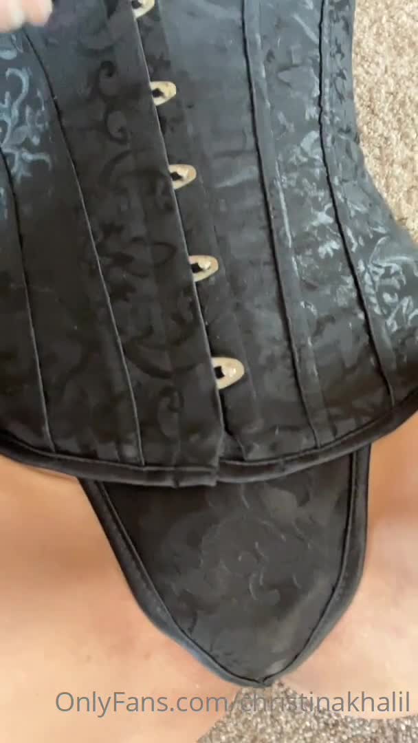 Christina Khalil Black Corset Try On Onlyfans Video Leaked