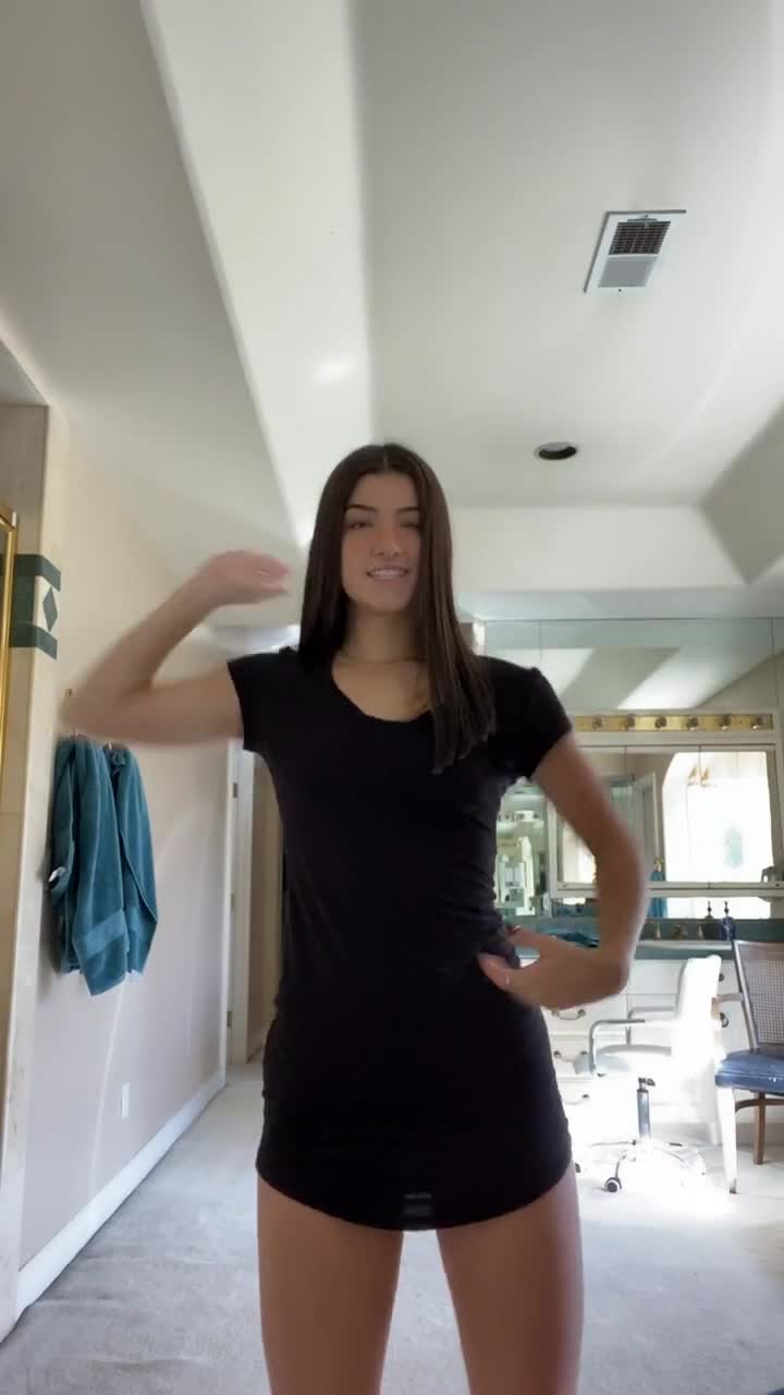 Charli D’Amelio See-Through Mini Dress Dance Video Leaked