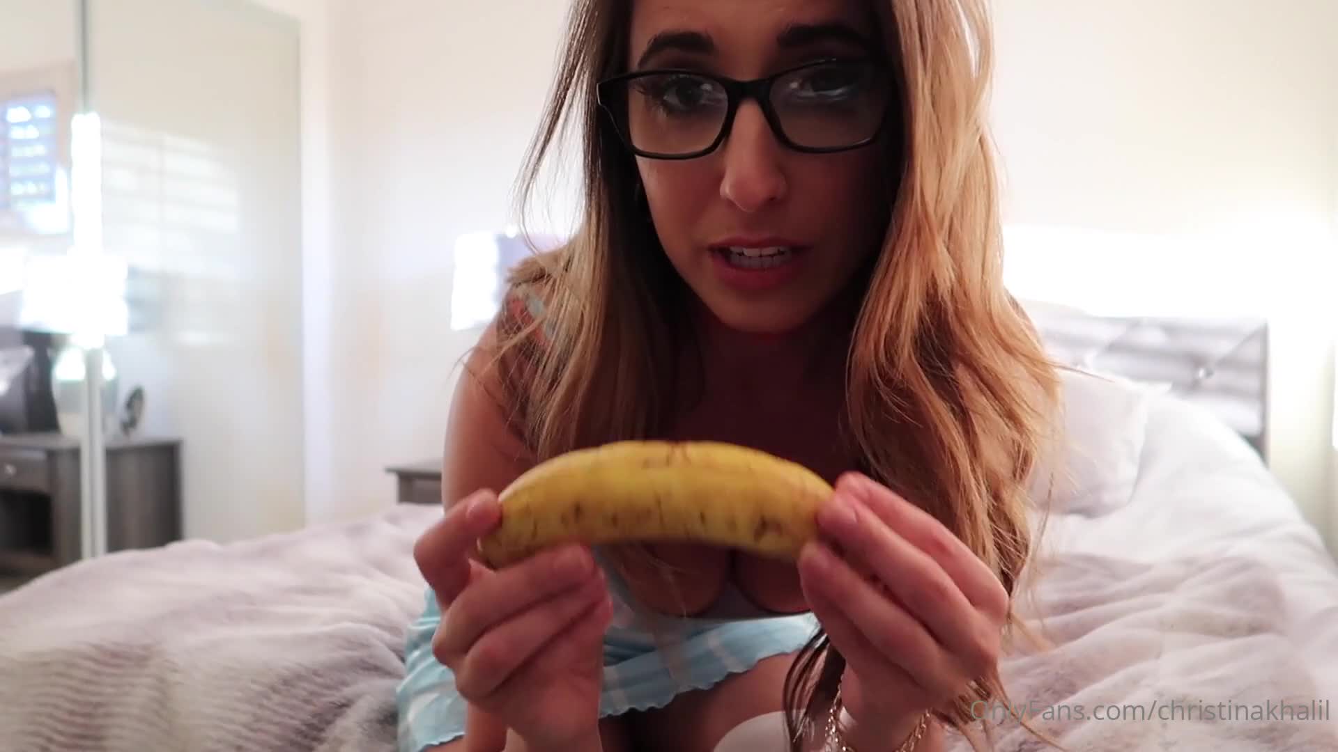 Christina Khalil Banana Blowjob Onlyfans Video