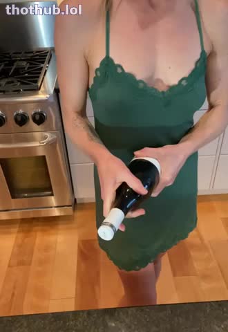 jodislips relieving some stress with a bottle of wine