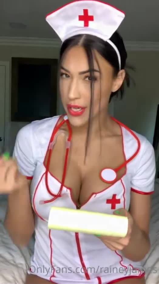 Rainey James Nurse Cosplay Cumshot OnlyFans Video Leaked