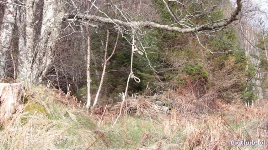 Hilde Krohn Huse self-bondage in the forest gone wrong