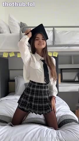 Lera Buns strips & teases with her graduation outfit