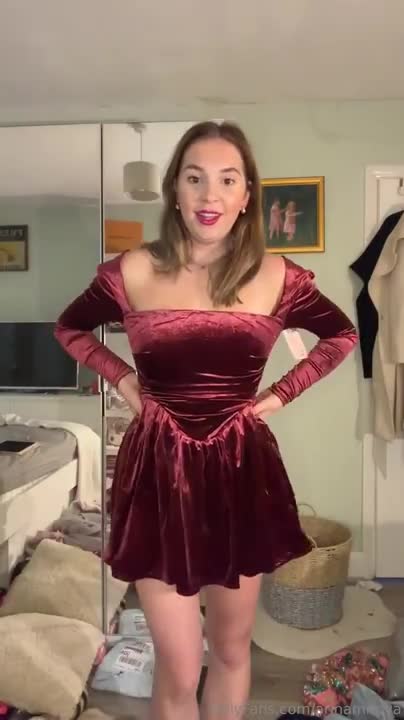 Arina Mirova Christmas Dresses Try On