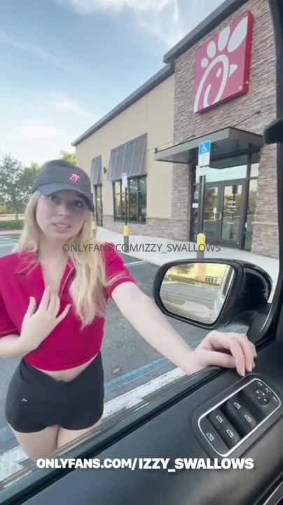 Izzy Swallows Fucking CHICK-FIL-A Waitress In Car NEW PPV