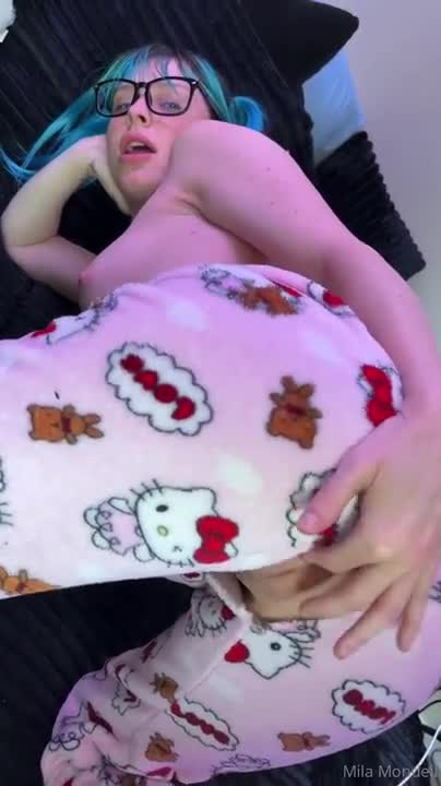 Mila Mondell Ripped PJ Pants Fucking Creampie