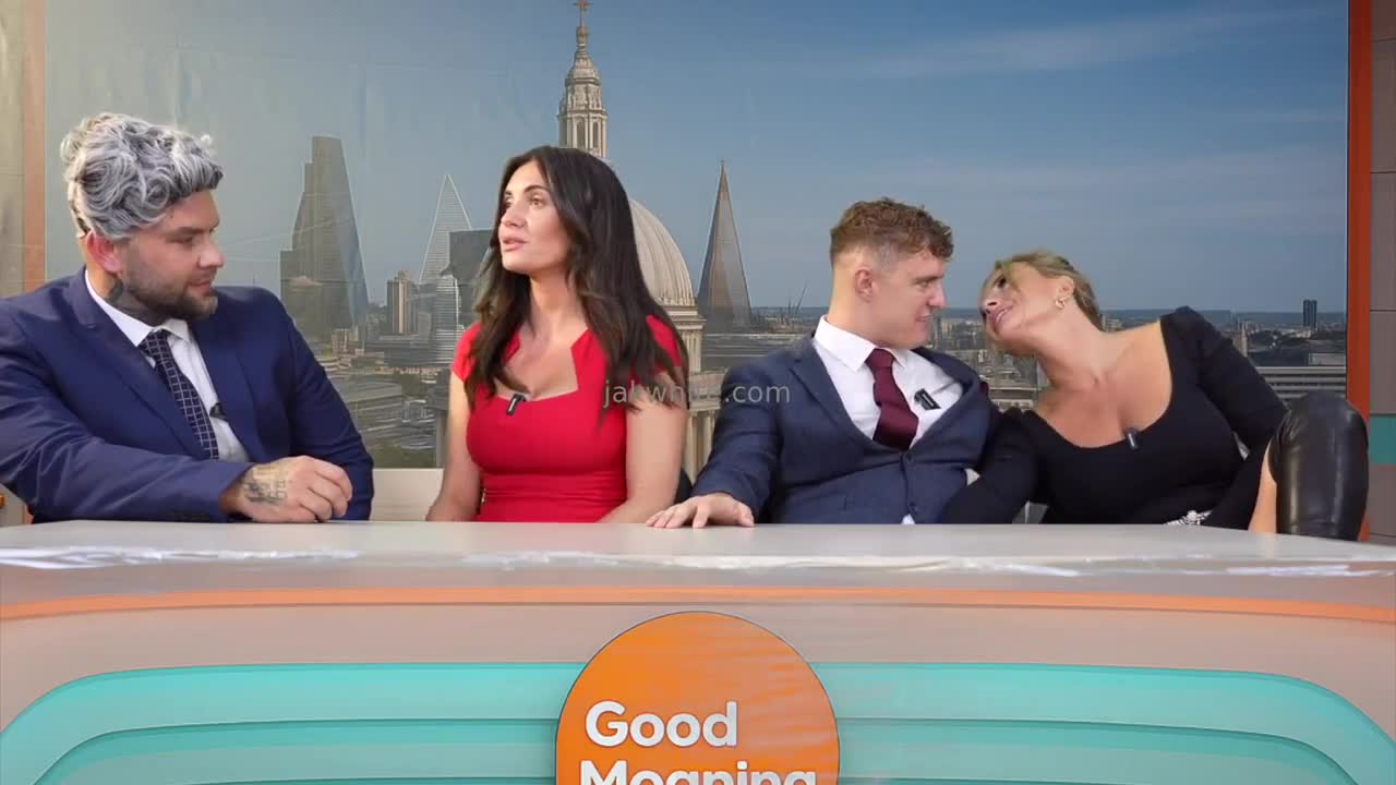 Georgie Maria And Kayla Wild News Channel Foursome On TV