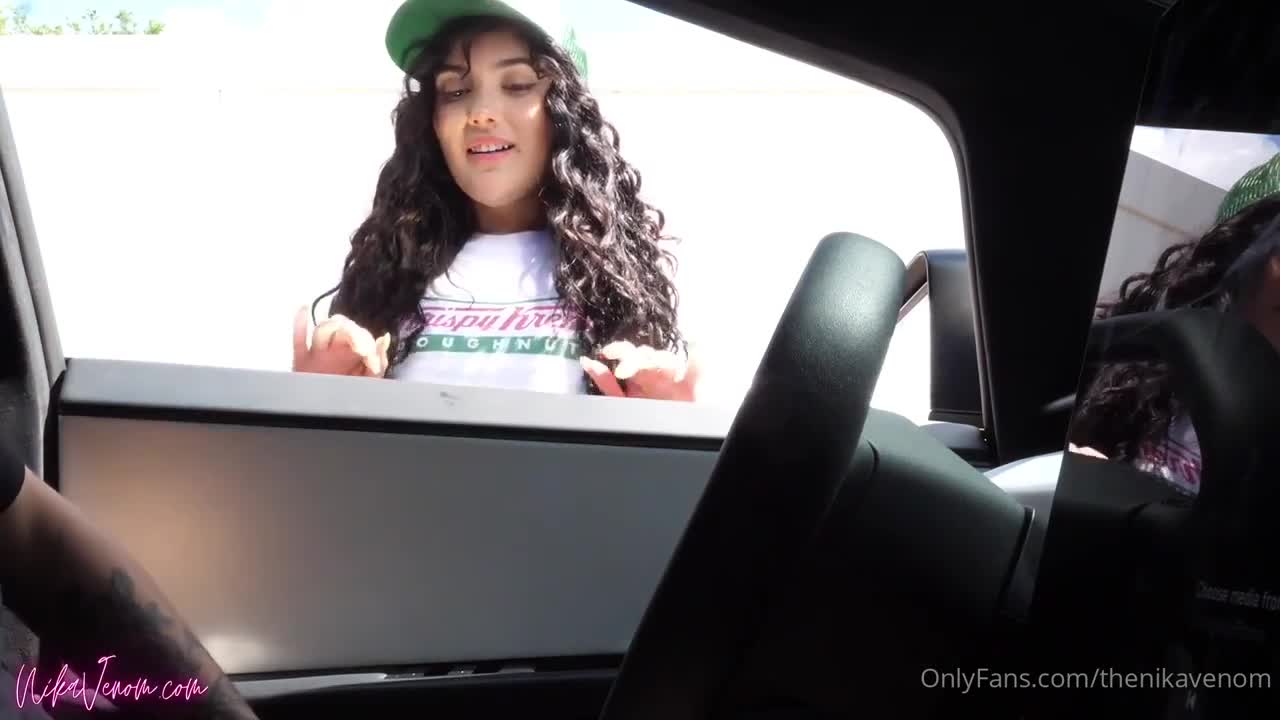 Nika Venom Fucked in Krispy Kreme Drive-Thru NEW LEAK
