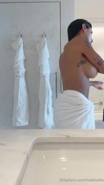 Mia Khalifa Post Shower Routine Video