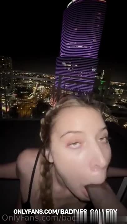 Slim Girl Izzy_Swallows Balcony BBC Porn Video