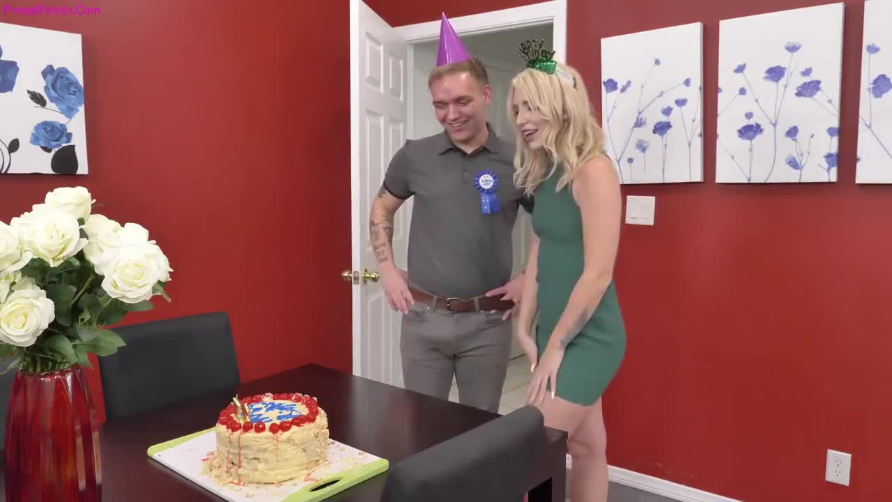 Britt Blair & Lily Lou Stepsister SurpriseThreesome For Birthday Boy