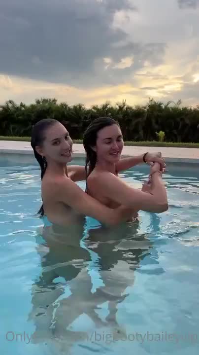 Bryce Adams & Big Booty Bailey First Time Sharing BF In The Pool
