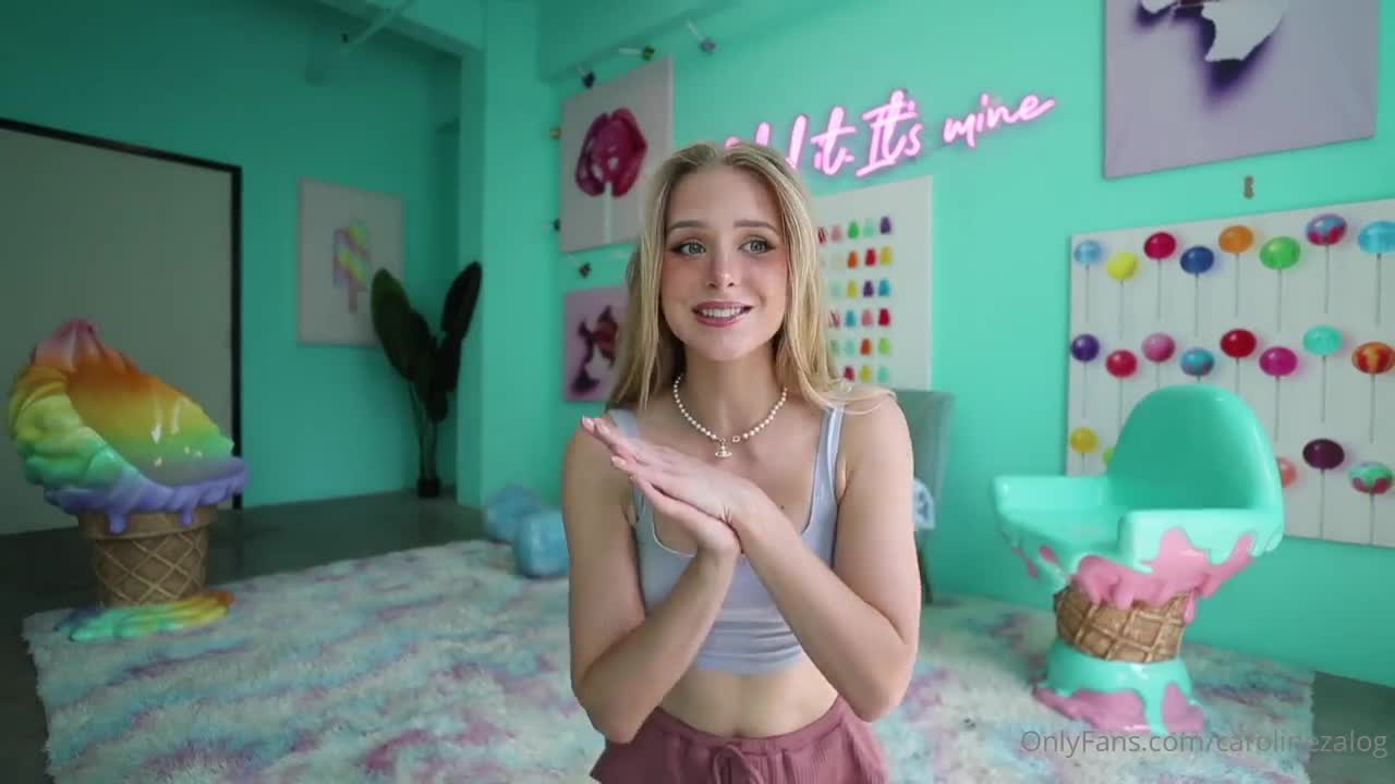 Caroline Zalog Candy Theme Try On Video Leaked