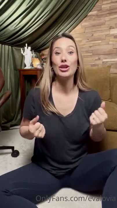 Eva Lovia Getting Off Before An Interview