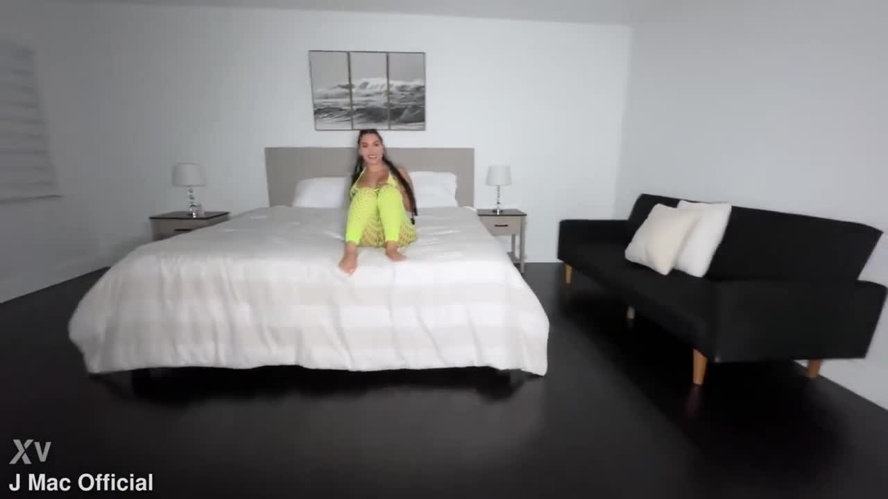 Egyptian Beauty Takes Backshots in Green Fishnets