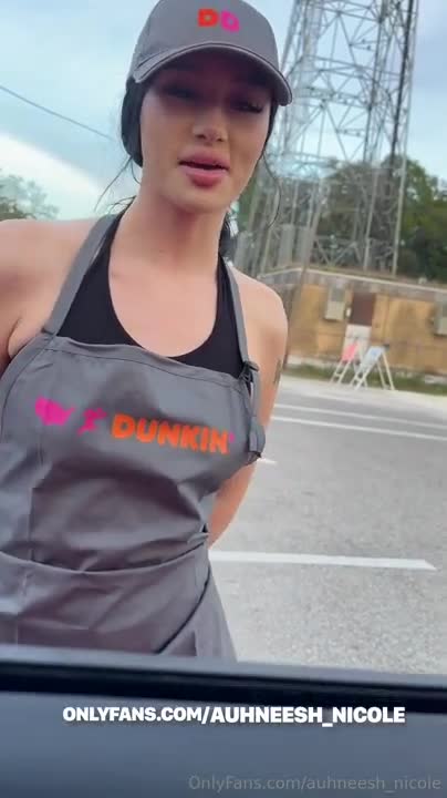 Auhneesh Nicole Dunkin Donut Waitress BG In The Car