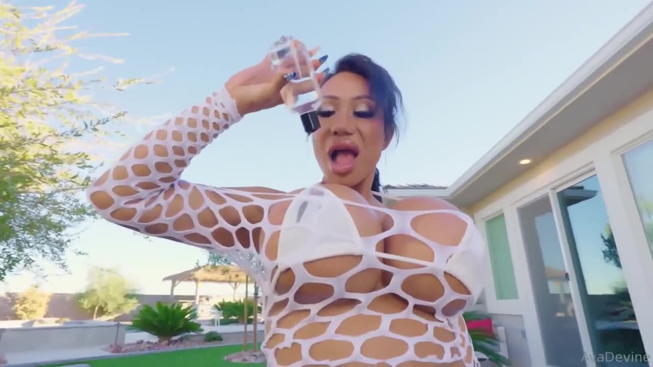 Ava Devine Big Plastic Tits Bimbo MILF Soaked In Oil Outdoor NURU Fuck Fest NEW VID