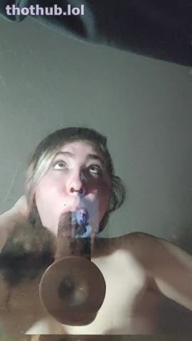 PoisonousXGoddess bbc dildo on clear chair