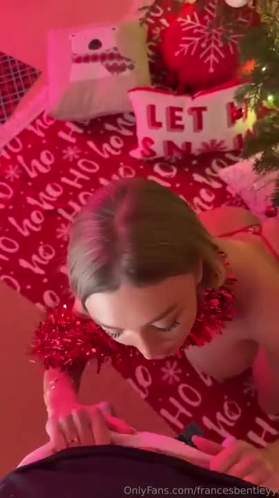 Frances Bentley 12 Days of Christmas Day 7 Blowjob Milking Cum In Mouth