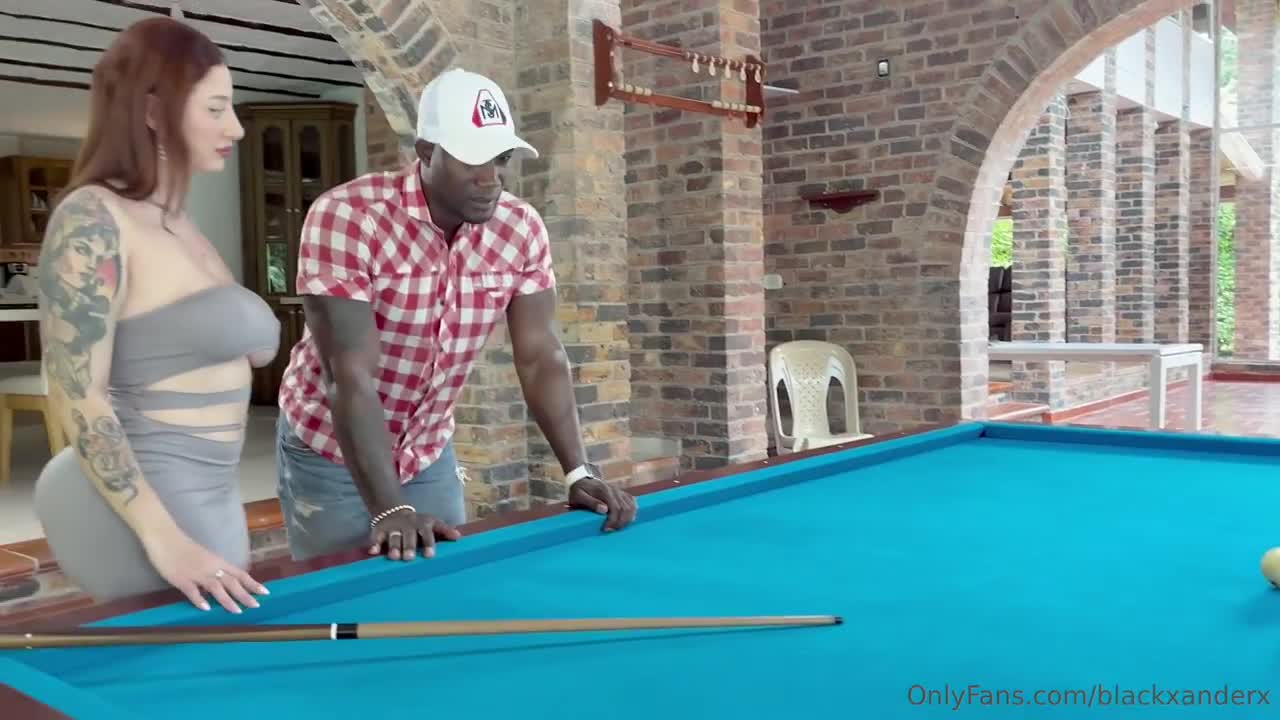 Devil Khloee Rides A BBC On The Pool Table