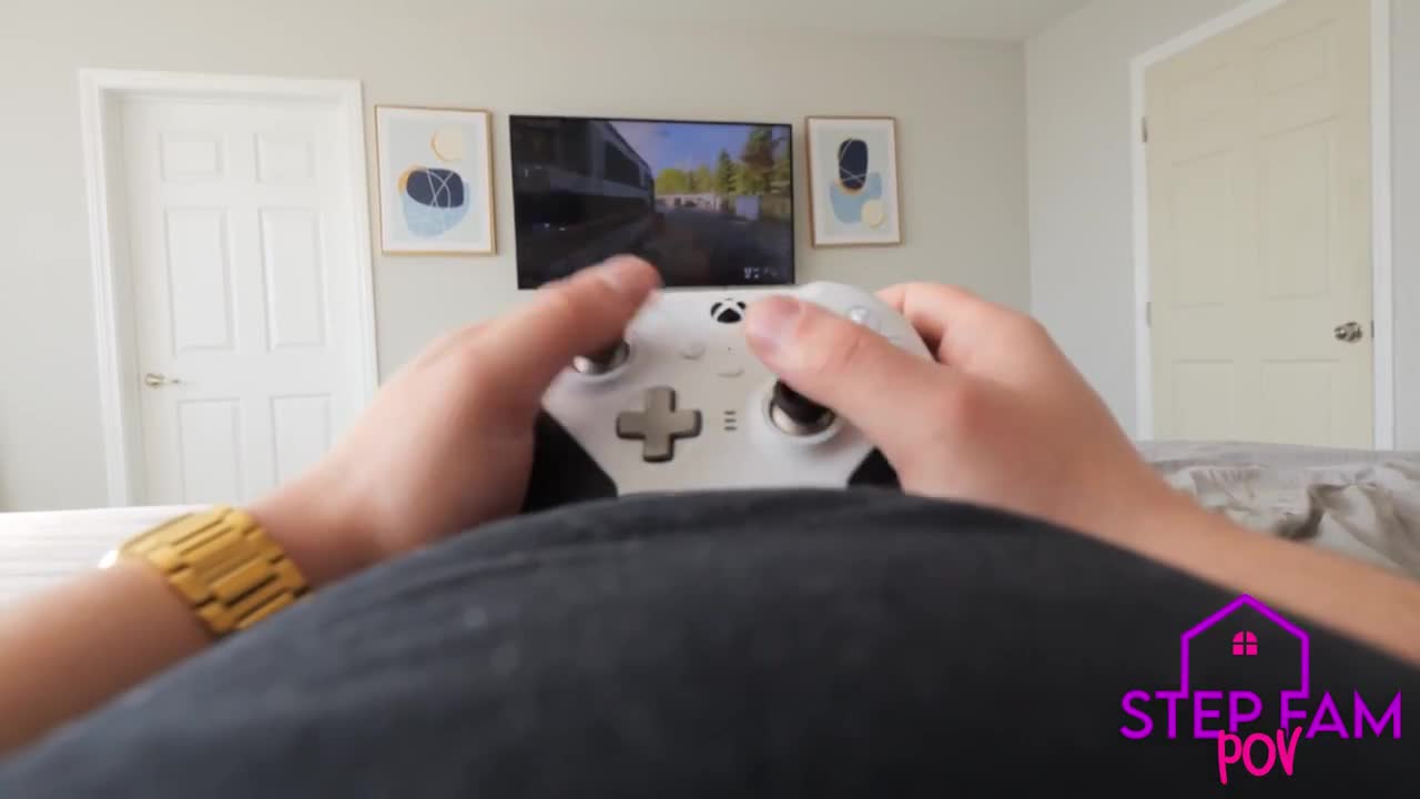 Madison Wilde Step Sis Gets Creampied By Me While I Game