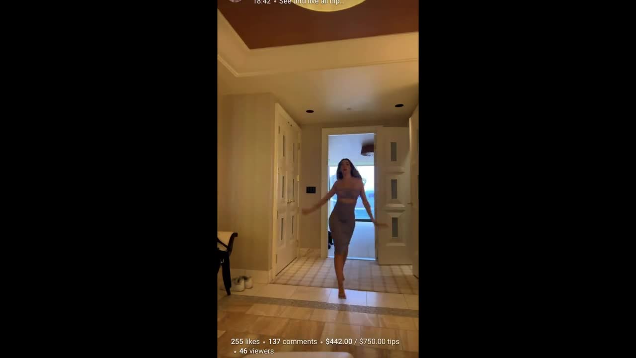 Lyna Perez See Through Outfit Livestream Video