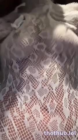 Breckie Hill Tits see through fishnet