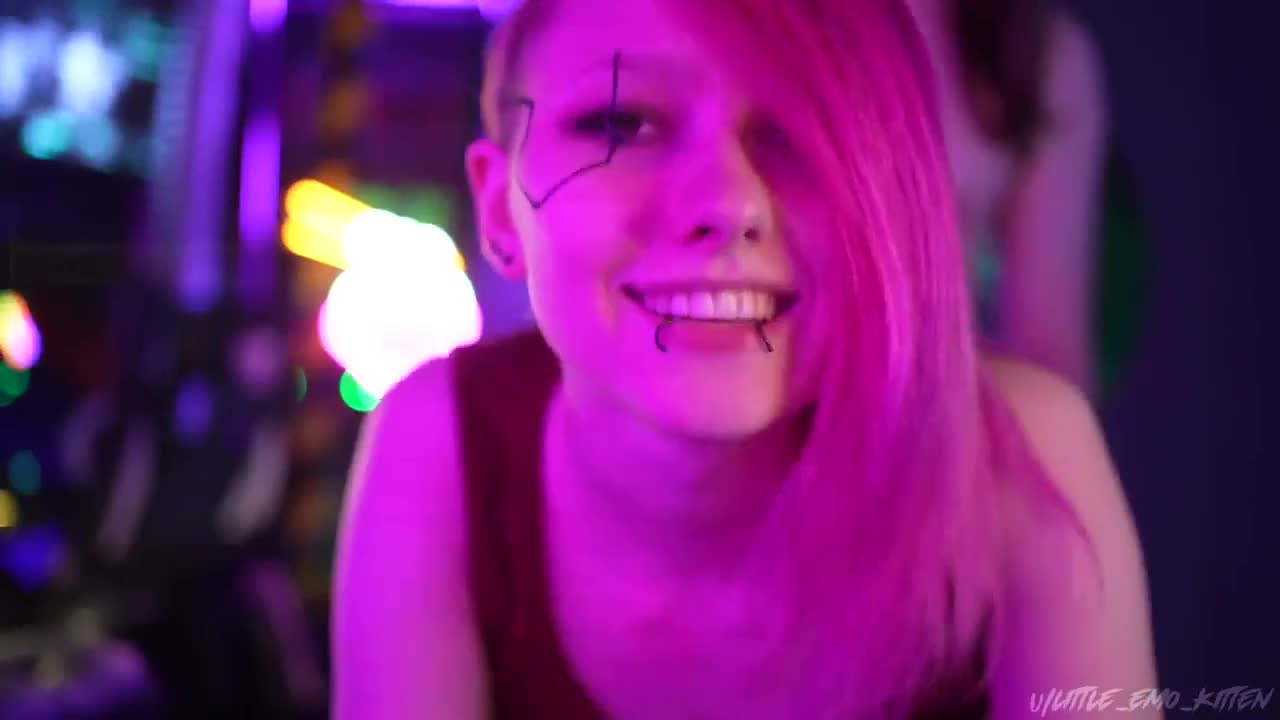 Little Emo Kitten Fucks In A Cyberpunk Set