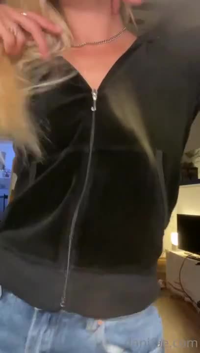 Blonde DaniFae Dancing While Getting Naked