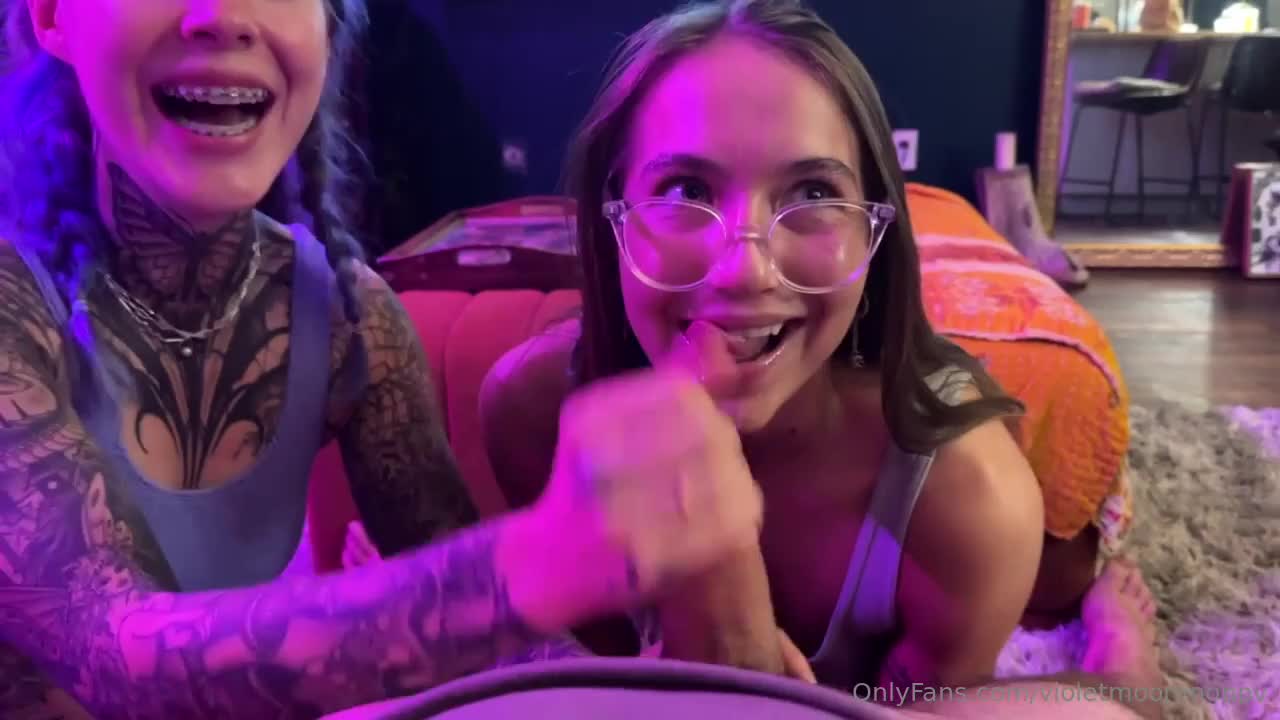Triple Blowjob With Violet Moore, Pandora Skye, & MissLeahHayes