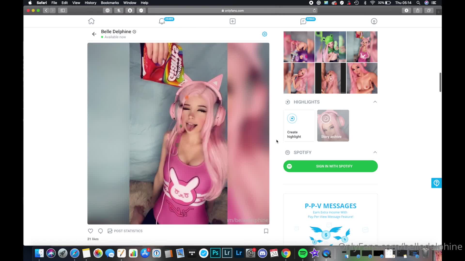 Belle Delphine First Porn Onlyfans Video Leaked