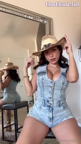 baddiemaddy cowgirl rides her big toy