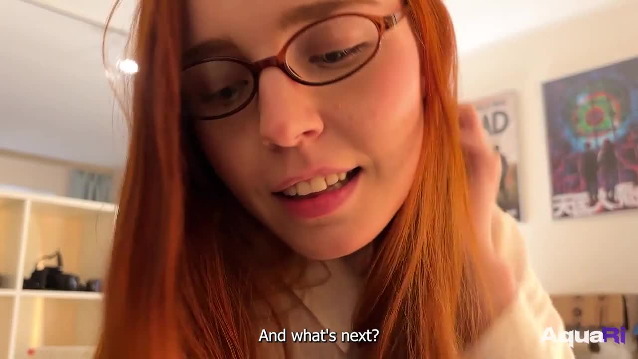 Schoolgirl Aqua_Ri Gives A BJ And Gets Cum In Her Mouth