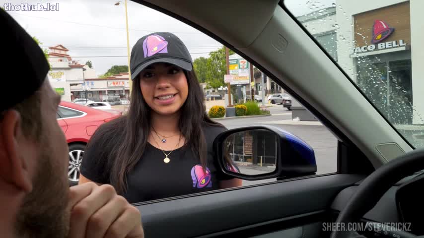 Melztube - Slutty Taco Bell Worker get fucked in the car