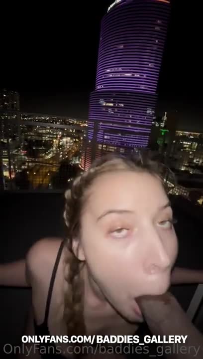 Izzy Swallows Takes A BBC On The Balcony