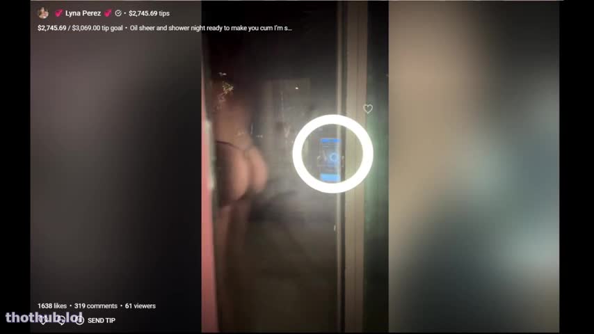 Lyna Perez OnlyFans leaked Lyna Perez bare tits window2 on HDthot