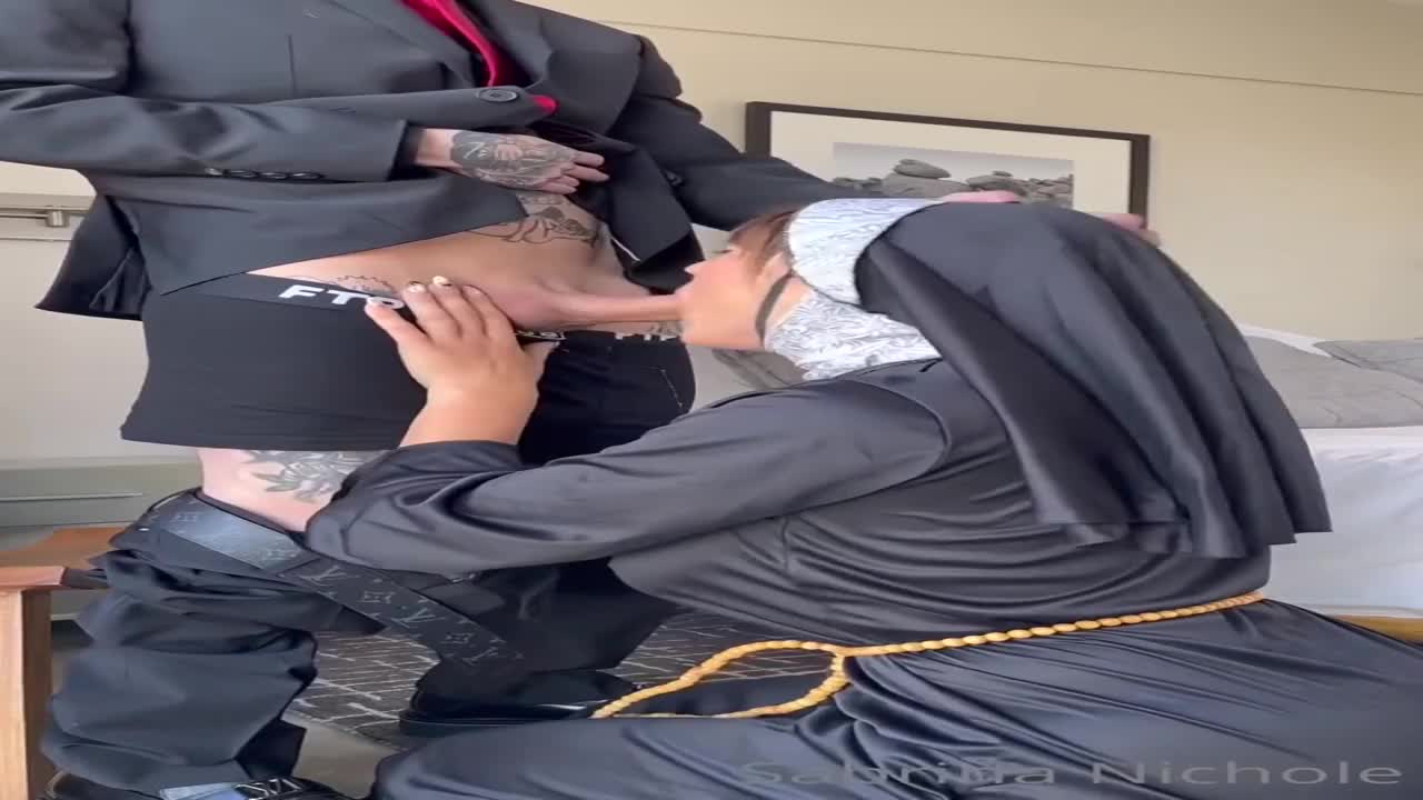 Sabrina Nichole Horny And Sexy Nun Begs For Huge Cock Dick Down