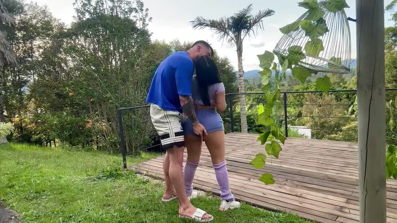 Savina After Yoga Fucking Hard Stranger In Someones Back Yard