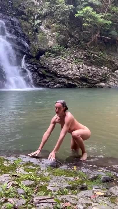 StephinSpace Blows A Cock By The Waterfall