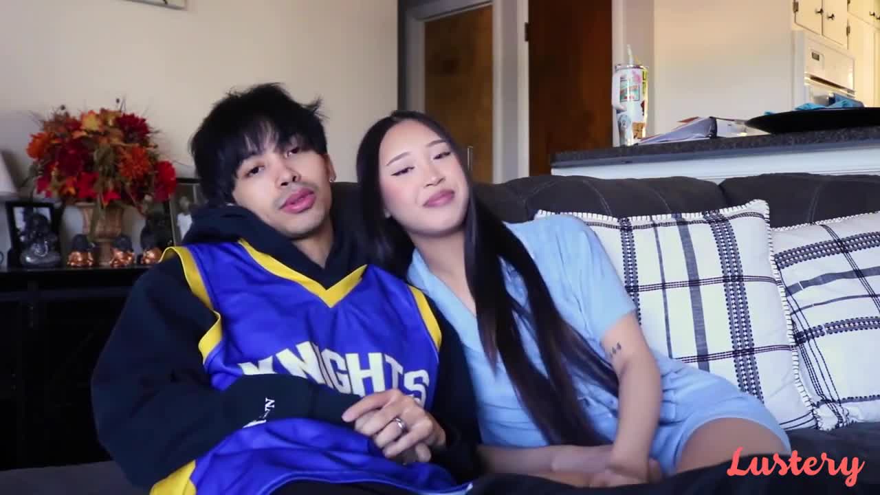 BbyL1ng Gets Her Tight Asian Pussy Plowed On The Sofa
