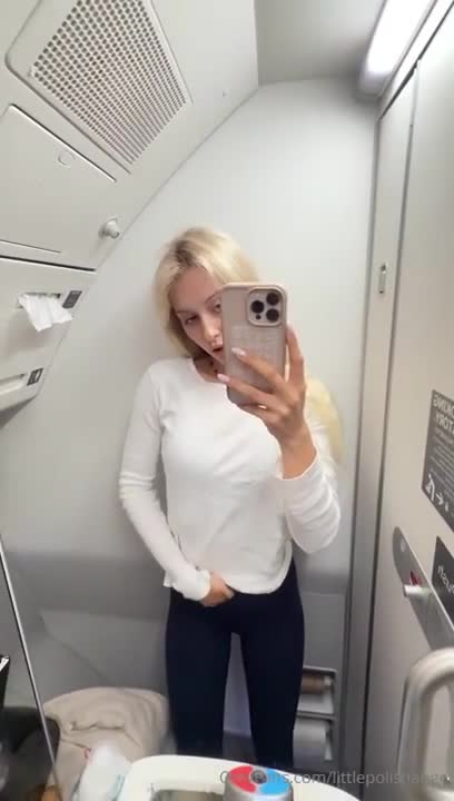Lena Polanski OnlyFans leaked Lena Polanski Joins Mile High Club And Masturbates On Airplane Toilet on HDthot