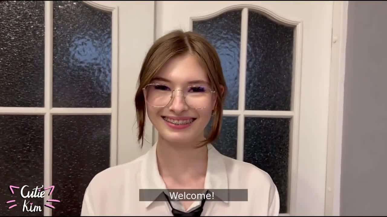 Sexy Nerd Cutie_Kim Rides Her Boyfriend’s Cock After School