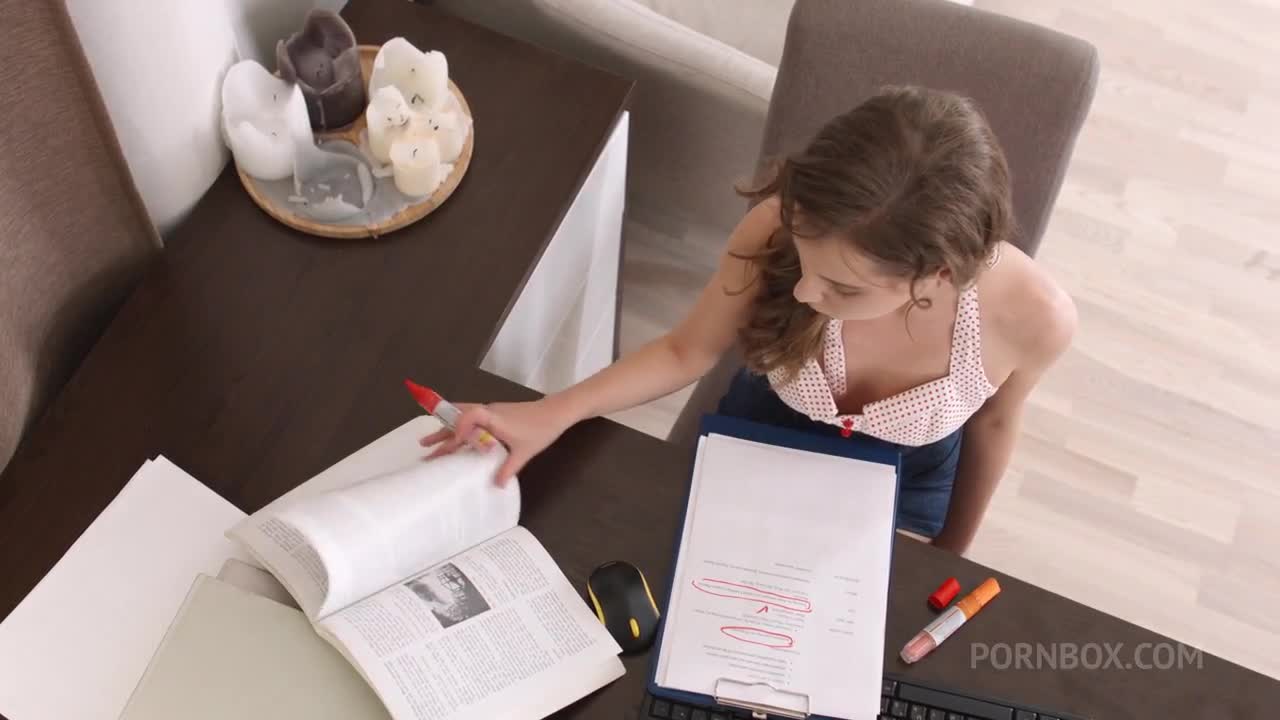 Stasia Si Gets Her Study Session Interrupted By A Hard Pounding