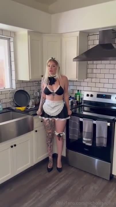 Maid Nichole Saphir Gets Her Asshole Drilled