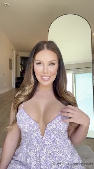 Megan Rain Megan Fox Look Alike Rides Her Sex Toy In Front Of Mirror