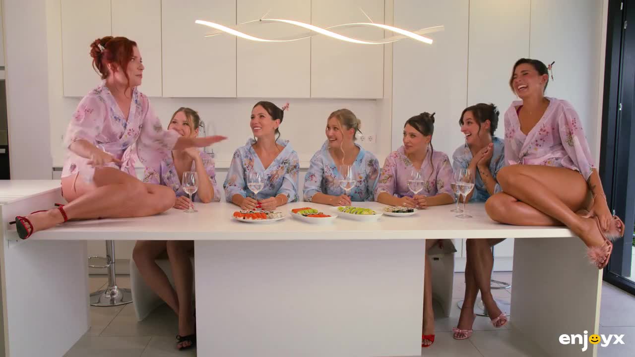 Amalia Davis X Clemence Audiard X Amirah Adara X Mary Rock X Agatha Vega X Stella Cardo X Talia Mint Hot Lesbian Orgy