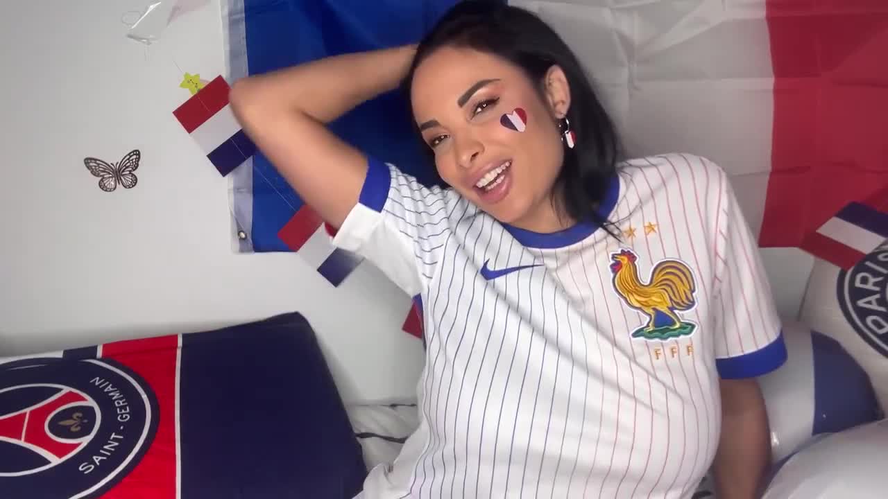 Anissa Kate Solo Support France World Cup Finger Fucking Pussy