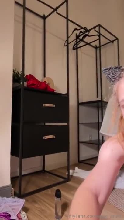 Cat Girl Kate_Edem Rides A Vibrator While Wearing A Ball Gag